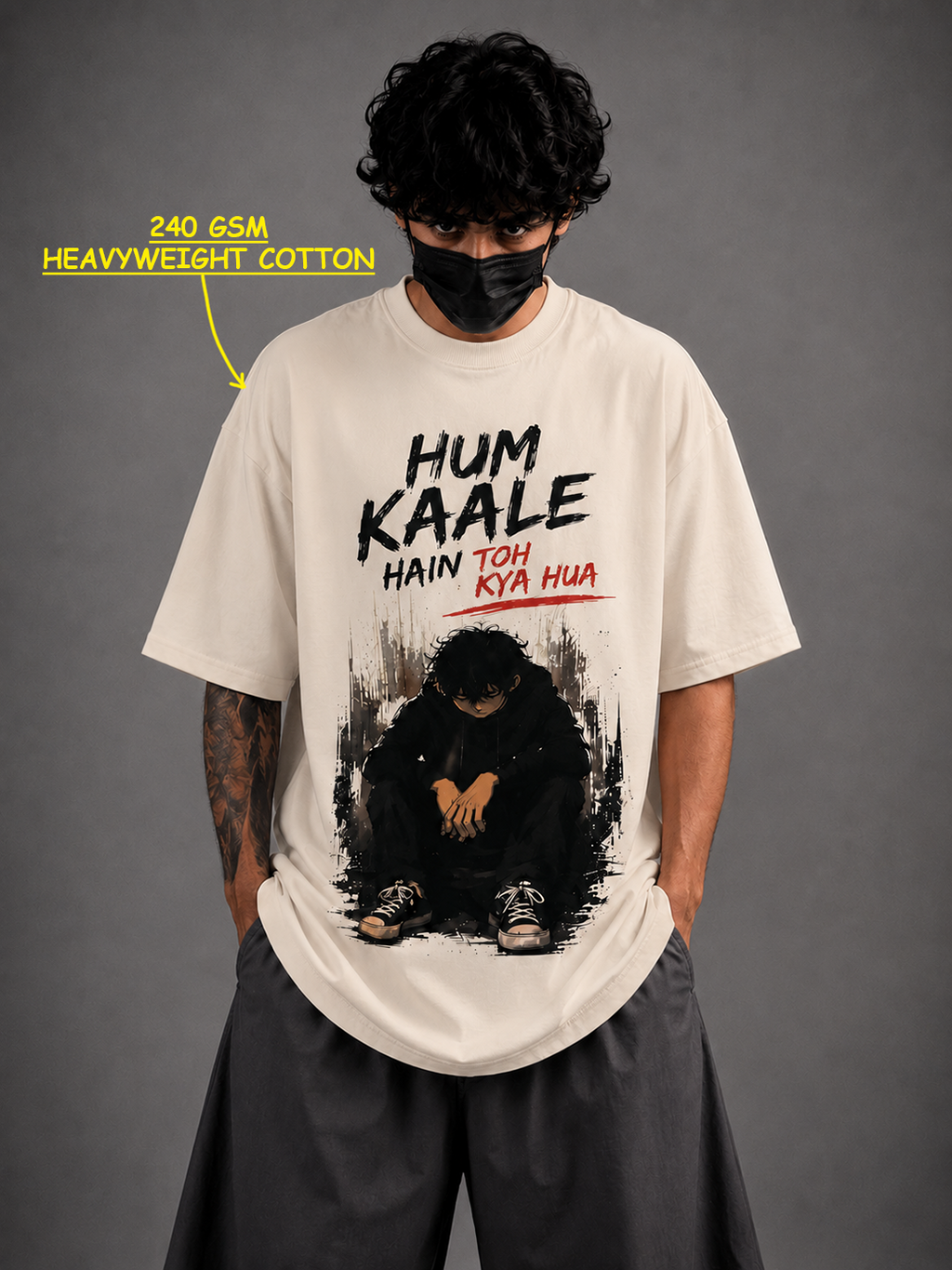 Hum Kaale hain to kya hua Oversized Tee