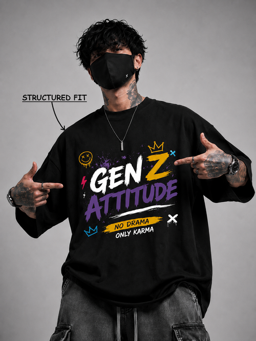 GenZ Attitude Oversized Tee
