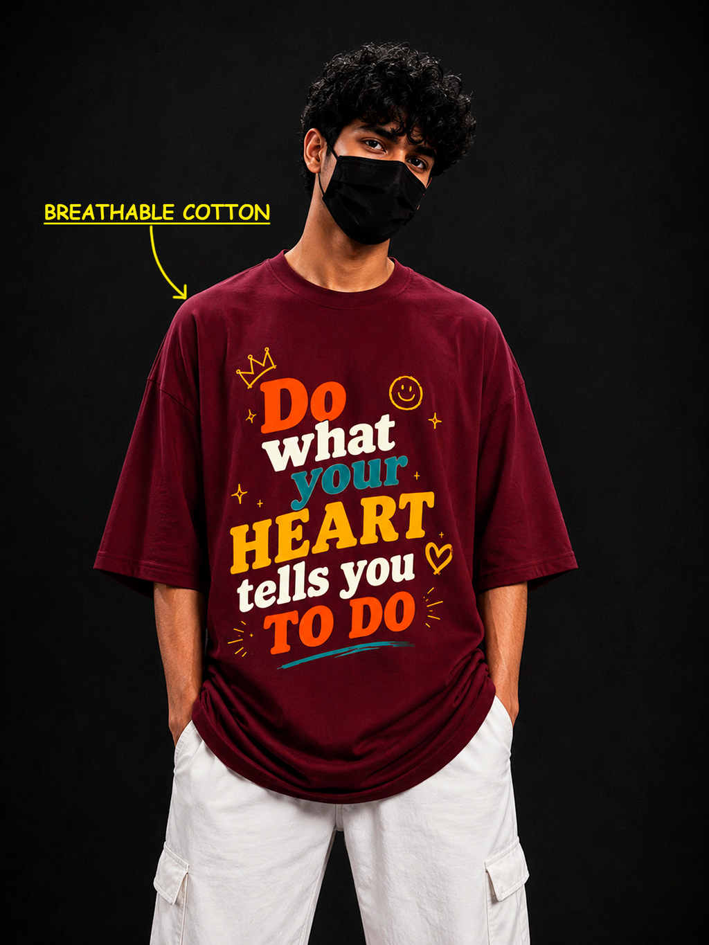 Do what your Heart tells Oversized Tee