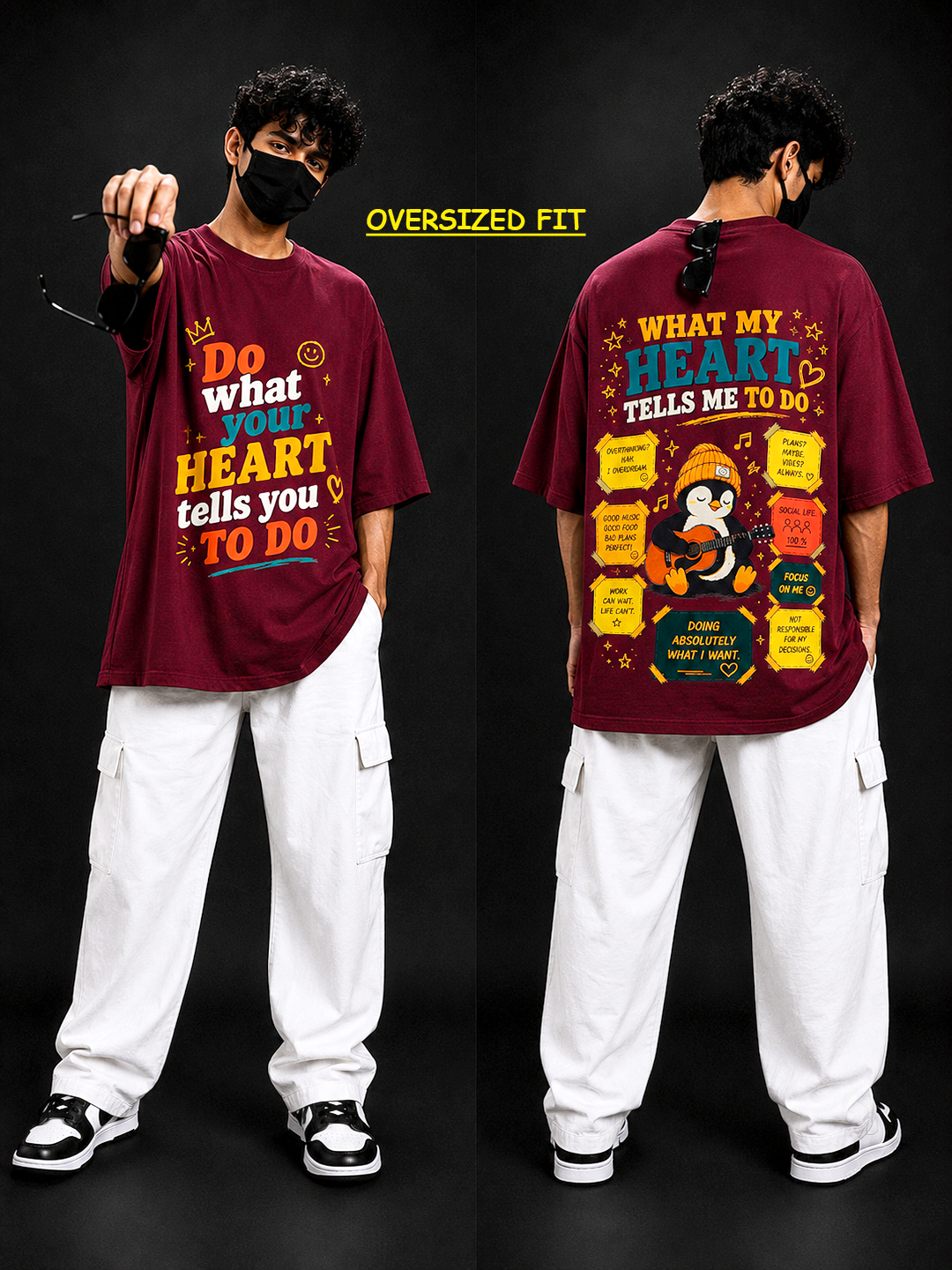 Do what your Heart tells Oversized Tee